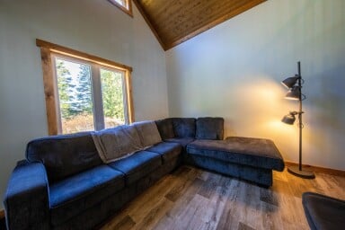Chalet, Canapé, Salon, Design D'intérieur, Bois, Parquet, Revêtement De Sol