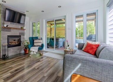 Québec, Design D'intérieur, Décoration D'intérieur, Cheminée, Salon, Bois, Bois Dur