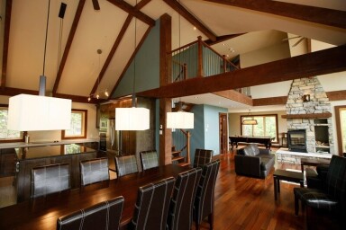 Cottage, Dining Room, Dining Table, Wood, Lamp, Chair, Interior Design