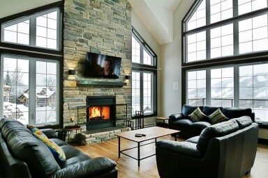 Chalet, Cheminée, Intérieur, Design D'intérieur, Décoration D'intérieur, Foyer, Personne