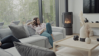 Nature,, Furniture, Living Room, Couch, Fireplace, Person, Home Decor