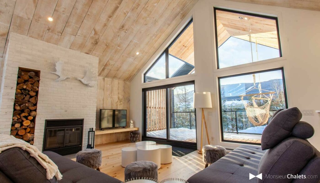Nature,, Interior Design, Building, Living Room, Fireplace, Wood, Couch