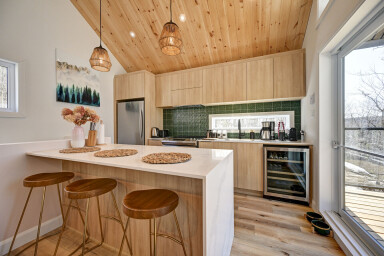 Nature, Intérieur, Design D'intérieur, Bois, Cuisine, Îlot De Cuisine, Tabouret De Bar
