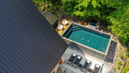 Nature,, Pool, Water, Swimming Pool, Outdoors, Aerial View, Chair