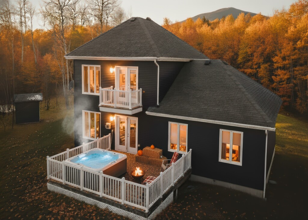 Nature, Chalet, Maison, Logement, Bain À Remous, Extérieur, Eau
