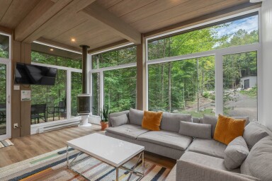 Chalet, Design D'intérieur, Porte-Fenêtre, Fenêtre, Canapé, Salon, Chaise