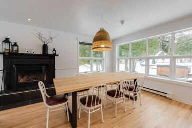 Québec, Design D'intérieur, Salle À Manger, Table À Manger, Table, Bois, Dessus De Table