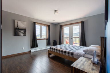 Cottage, Interior Design, Chair, Bed, Floor, Bedroom, Flooring