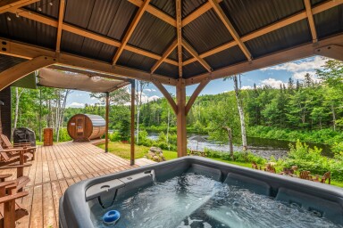 Cottage, Tub, Hot Tub, Interior Design, Porch, Scenery, Wood
