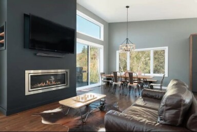 Nature,, Indoors, Interior Design, Home Decor, Fireplace, Table, Couch