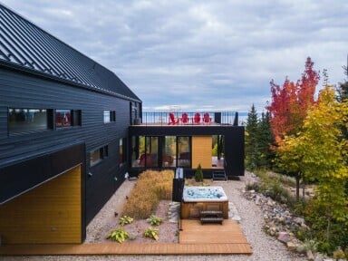 Canada, Extérieur, Paysage, Design D'intérieur, Abri, Arbre, Chaise