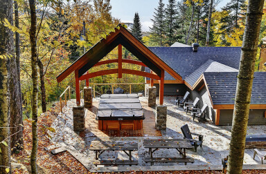 Canada, Logement, Extérieur, Paysage, Maison, Chaise, Abri