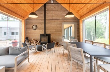 Cottage, Indoors, Interior Design, Wood, Hardwood, Stained Wood, Wood Panels