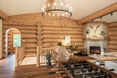 Cottage, Indoors, Interior Design, Wood Panels, Hardwood, Stained Wood, Wood
