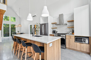 Nature,, Indoors, Interior Design, Kitchen, Kitchen Island, Microwave, Oven