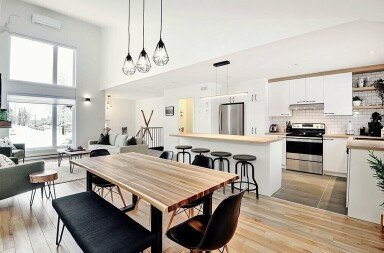 Canada, Design D'intérieur, Table, Salle À Manger, Table À Manger, Bois, Dessus De Table