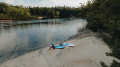 Canada, Personne, Extérieur, Paysage, Eau, Kayak, Chaloupe
