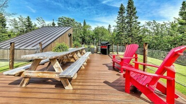 Canada, Nature, Plein Air, Paysage, Bois, Bois Teinté, Chaise