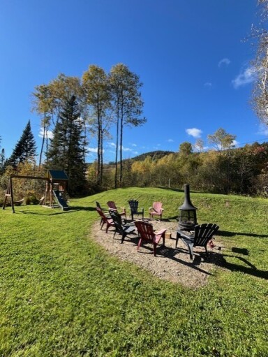 Chalet, Herbe, Chaise, Extérieur, Nature, Parc, Paysage