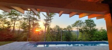 Canada, Porche, Patio, Jardin, Paysage, Arbre, Végétation
