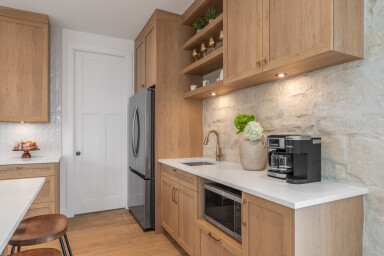 Chalet, Intérieur, Design D'intérieur, Bois, Cuisine, Réfrigérateur, Micro-Ondes
