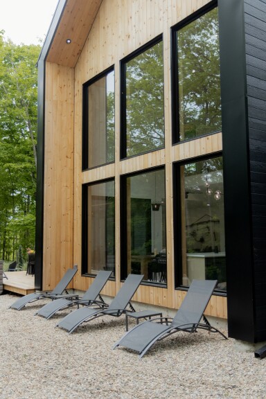 Chalet, Design D'intérieur, Chaise, Porte, Bureau, Contreplaqué, Bois