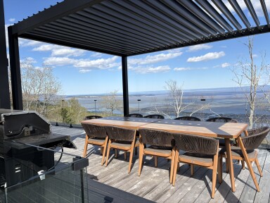 Canada, Outdoors, Scenery, Wood, Chair, Table, Desk