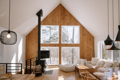 Québec, Intérieur, Design D'intérieur, Salon, Bois, Bois Dur, Chaise