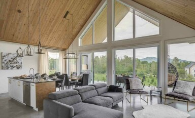 Canada, Interior Design, Home Decor, Couch, Living Room, French Window, Table