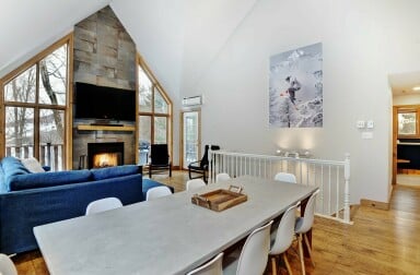 Canada, Interior Design, Table, Living Room, Dining Room, Wood, Fireplace