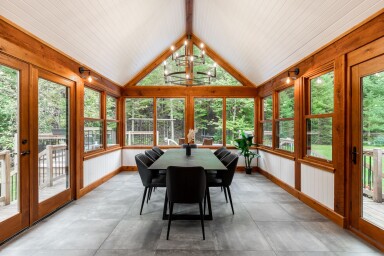 Québec, Design D'intérieur, Bois, Bois Franc, Table À Manger, Bois Teinté, Plancher