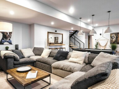 Cottage, Home Decor, Book, Living Room, Table, Couch, Person