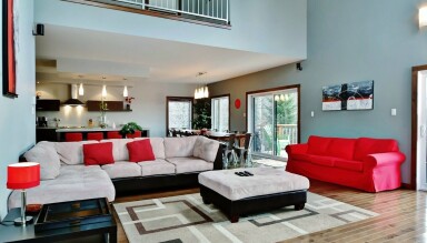 Chalet, Décoration D'intérieur, Canapé, Mobilier, Salon, Plante, Lampe