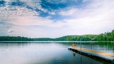 Nature,, Nature, Outdoors, Scenery, Lakefront, Person, Boat