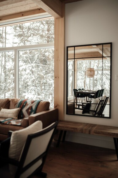 Cottage, Interior Design, Living Room, Window, Chair, Picture Window, French Window