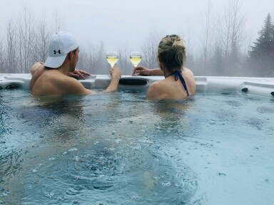 Canada, Bain À Remous, Baignoire, Baignade, Adulte, Personne, Femme