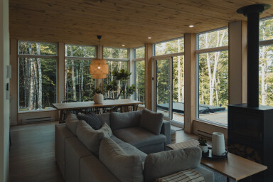 Chalet, Design D'intérieur, Salon, Canapé, Porte-Fenêtre, Fenêtre, Décoration D'intérieur
