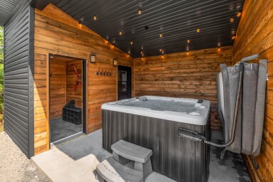 Québec, Intérieur, Design D'intérieur, Baignoire, Bain À Remous, Panneaux En Bois, Bois