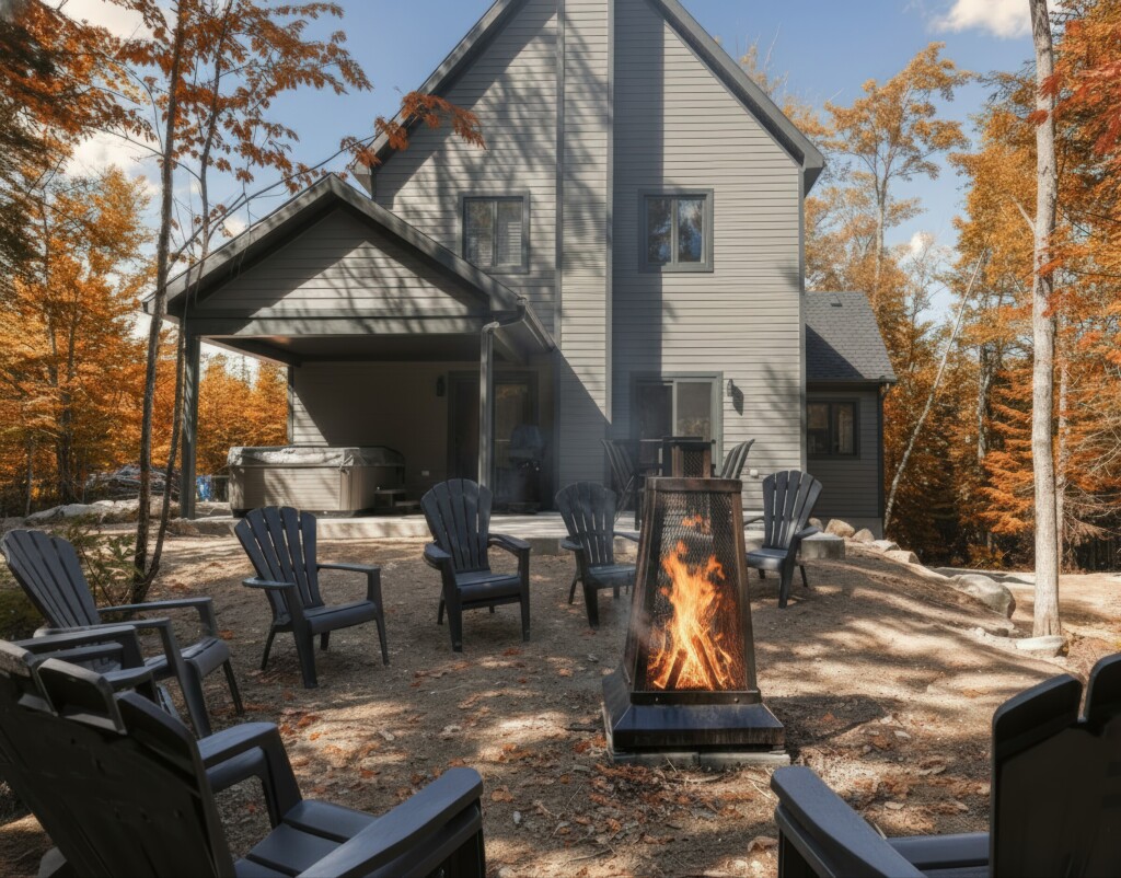 Nature, Chaise, Logement, Feu, Flamme, Cheminée, Maison
