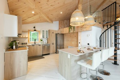 Québec, Indoors, Interior Design, Kitchen, Refrigerator, Wood, Kitchen Island