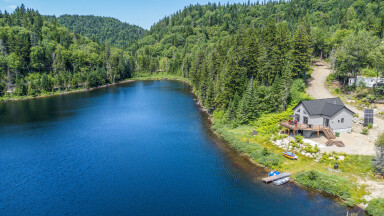 Canada, Nature, Plein Air, Paysage, Lac, Eau, Bâtiment