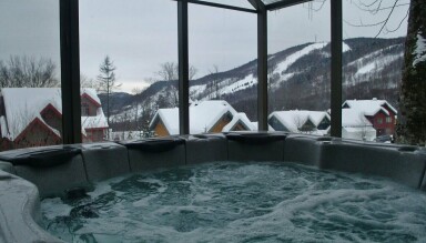 Québec, Baignoire, Bain À Remous, Architecture, Bâtiment, Extérieur, Abri
