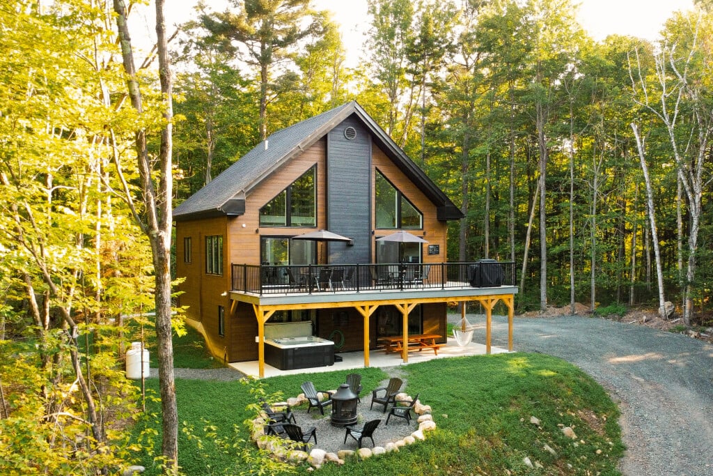 Québec, Logement, Maison, Chaise, Cabine, Paysage, Banc