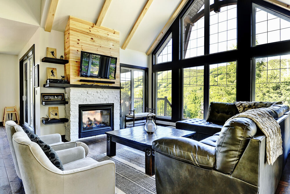 Nature,, Interior Design, Fireplace, Home Decor, Couch, Living Room, Table