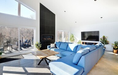 Cottage, Home Decor, Couch, Furniture, Table, Living Room, Interior Design