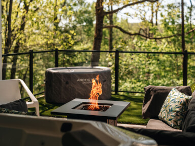 Chalet, Canapé, Table Basse, Table, Jardin, Design D'intérieur, Arbre