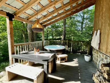 Québec, Logement, Véranda, Design D'intérieur, Bois, Baignoire, Banc