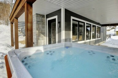 Chalet, Baignoire, Bain À Remous, Intérieur, Design D'intérieur