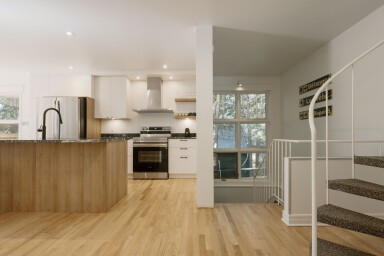 Québec, Intérieur, Design D'intérieur, Plancher, Plancher, Escalier, Bois
