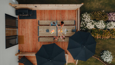 Chalet, Design D'intérieur, Bois, Personne, Enfant, Femme, Fille